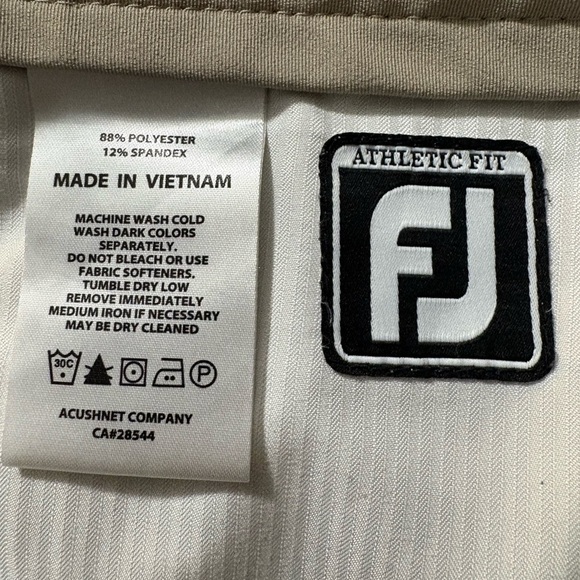Bundle/2 Men’s FootJoy Golf Slacks. 1 Navy and 1 Tan. Size 38/30. Athletic Fit. - Picture 5 of 16